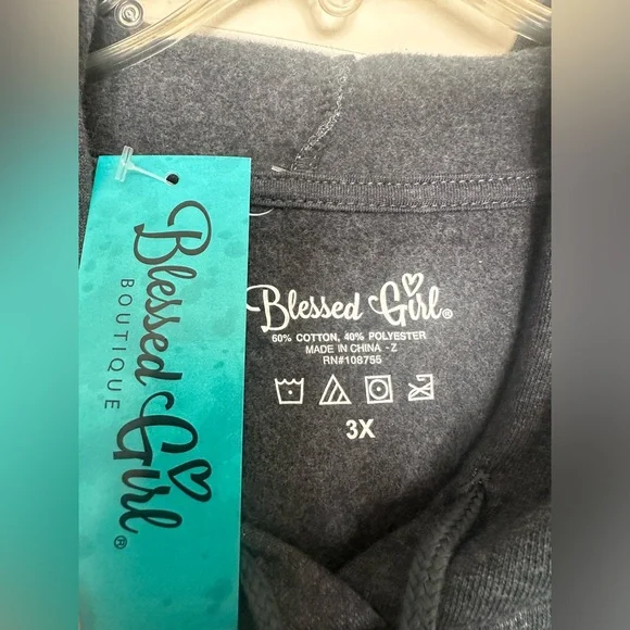 Blessed Girl "Loved Leopard" Hoodie Size 3X - Picture 5 of 5